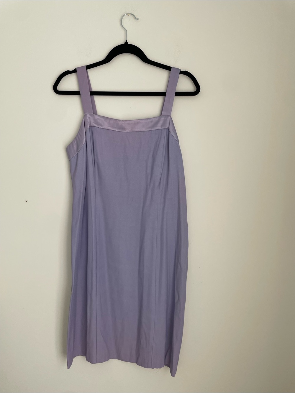 Lilac Satin-Trim Slip Dress